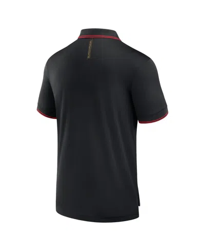 Fanatics Men's Black Chicago Blackhawks Front Office Move Mono Polo Shirt In Black