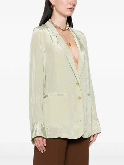 Forte Forte Pleated Effect Blazer In Green