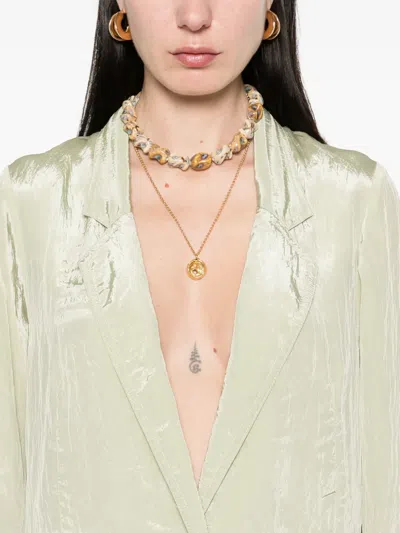 Forte Forte Pleated Effect Blazer In Green