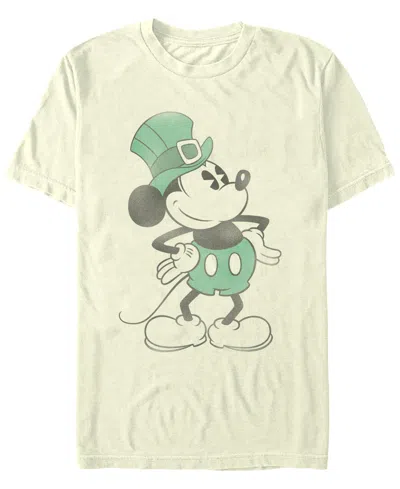 Mickey Classic Men's Mickey Leprechaun Short Sleeve T-shirt In Natural