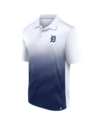 Fanatics Men's White Detroit Tigers Iconic Parameter Sublimated Polo Shirt In White