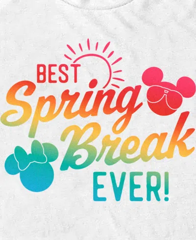 Mickey Classic Men's Best Spring Break Ever Short Sleeve T-shirt In White