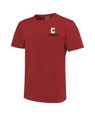 Image One Men's And Women's Scarlet Boston University Scenic Comfort Colors T-shirt In Red
