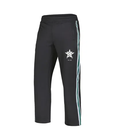 Pleasures Men's Black Houston Astros Ballpark Track Pants In Gold