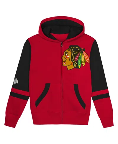Outerstuff Big Boys And Girls Red Chicago Blackhawks Face Off Full-zip Hoodie In Red