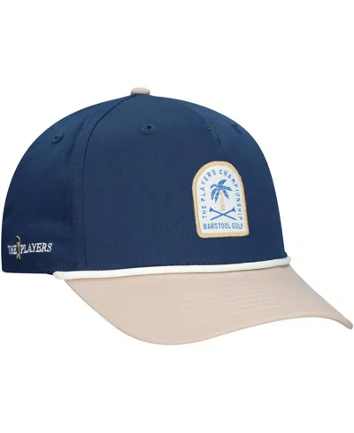 Barstool Golf Men's Navy The Players Tropical Small Patch Rope Snapback Hat In Blue