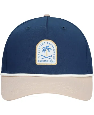 Barstool Golf Men's Navy The Players Tropical Small Patch Rope Snapback Hat In Blue
