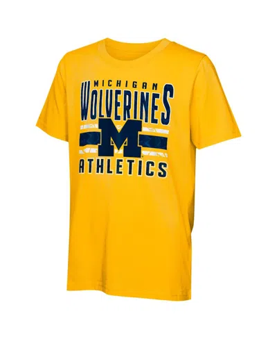 Outerstuff Preschool Michigan Wolverines In The Mix T-shirt Combo Set In Yellow