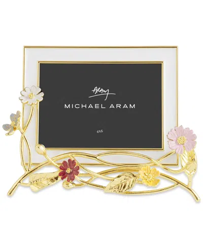 Michael Aram Wildflowers Enameled White Photo Frame, 4 X 6 In No Color
