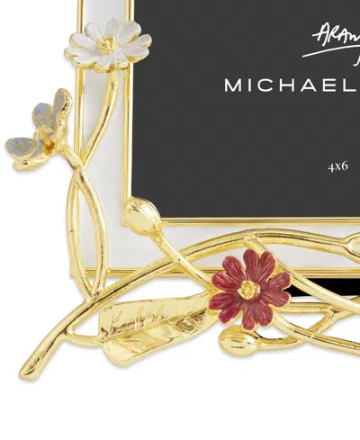 Michael Aram Wildflowers Enameled White Photo Frame, 4 X 6 In No Color