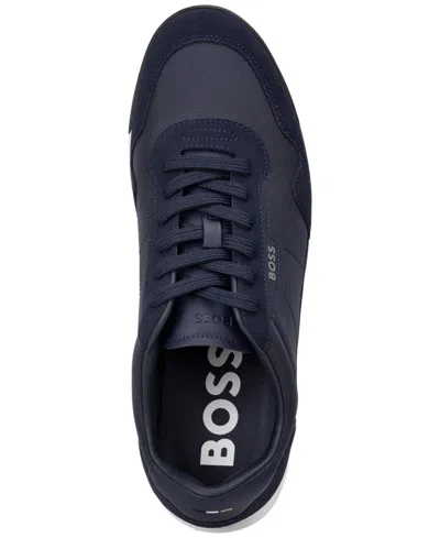 Hugo Boss Boss Titanium Trainers Navy In Navy