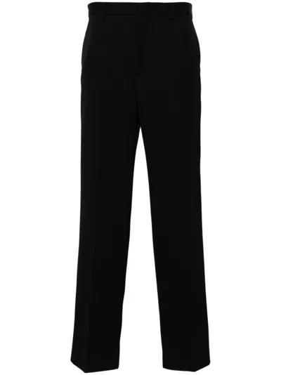Gucci Drawstring Wool Blend Pants In Black