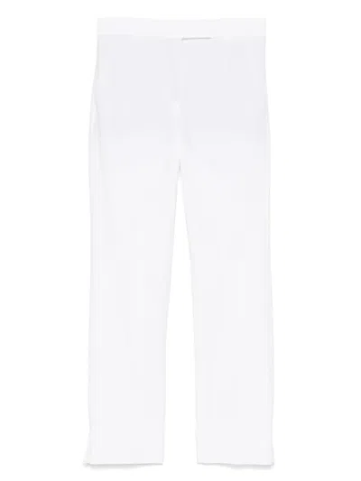 Incotex Cotton Blend Tapered Leg Trousers In White