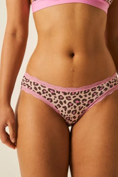 Stripe & Stare Original Knicker Four Pack Panties Liquorice Leopard In Liquorice Leopard