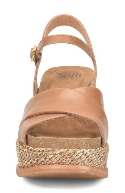Söfft Devyn Slingback Espadrille Platform Wedge Sandal In Sand