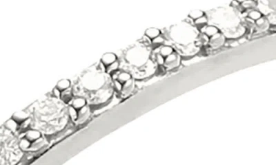 Lana 14k Gold Thin Diamond Stacking Ring In Silver