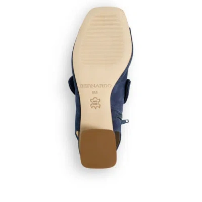 Bernardo Lizzie Suede Knot Zip Sandals In Navy