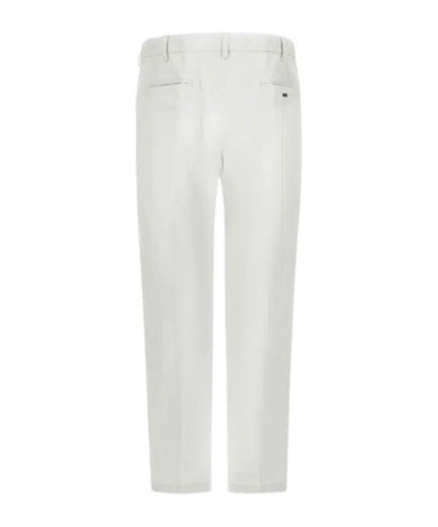 Herno Cotton Feel Trousers With Drawstring In White