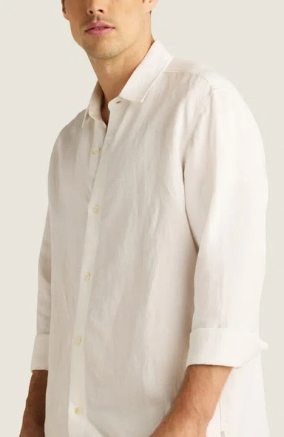 Auto-reply™ Andrew Linen Blend Button-up Shirt In White