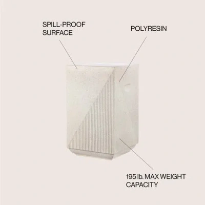 Jonathan Y Adrian 20.75" Contemporary Minimalist Square Accent Table, Cream Terrazzo Finish In Cream Terrazzo