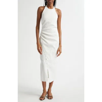 A.l.c . Sylvie Halter Neck Linen Blend Dress In White