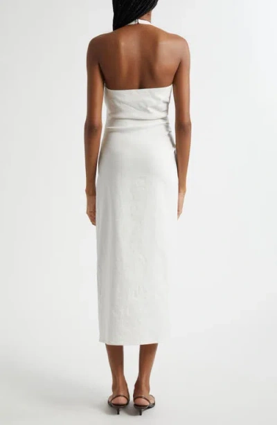A.l.c . Sylvie Halter Neck Linen Blend Dress In White