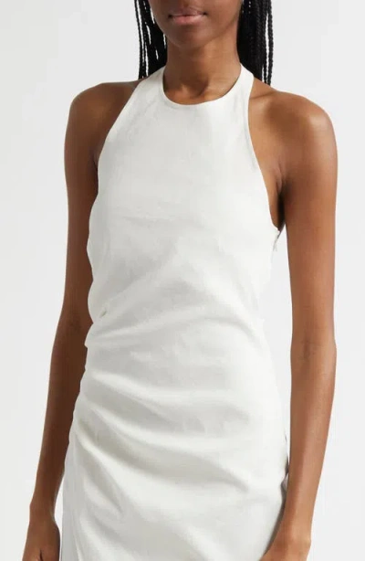 A.l.c . Sylvie Halter Neck Linen Blend Dress In White