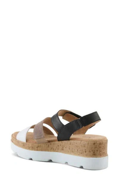 Spring Step Acey Wedge Platform Sandal In Black Multi