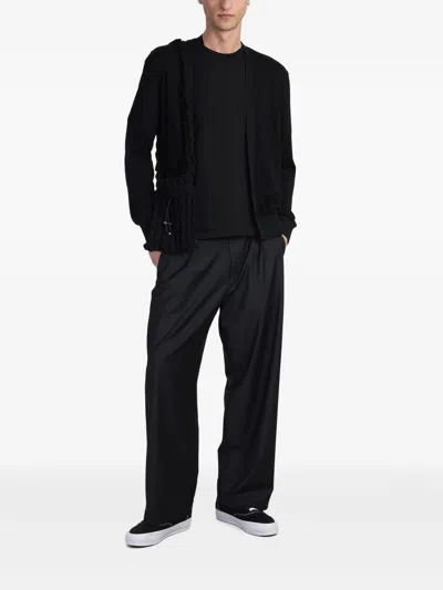 Attachment Cardigan In Black Cotton In Black