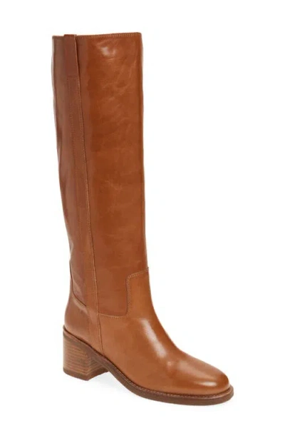 Tony Bianco Knee High Block Heel Boot In Toffee Como
