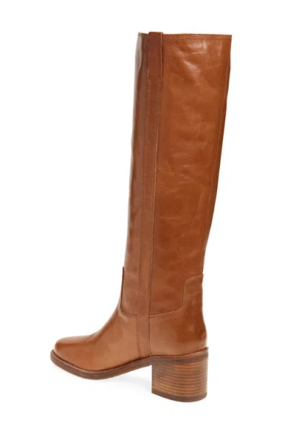 Tony Bianco Knee High Block Heel Boot In Toffee Como