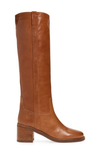 Tony Bianco Knee High Block Heel Boot In Toffee Como