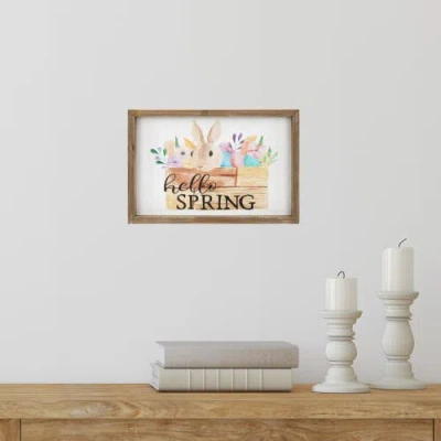 Northlight Hello Spring Easter Bunny Wall Sign In Multi