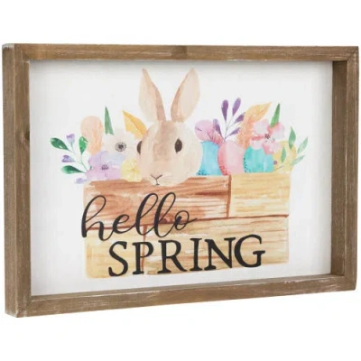 Northlight Hello Spring Easter Bunny Wall Sign In Multi