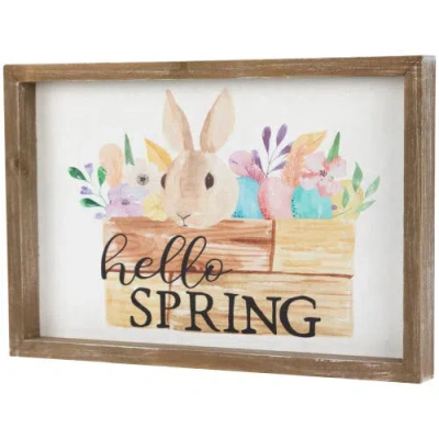 Northlight Hello Spring Easter Bunny Wall Sign In Multi