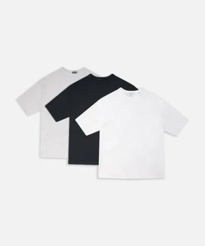 Industrie Australia The Del Sur T-shirt 3 Pack In White Grey Black