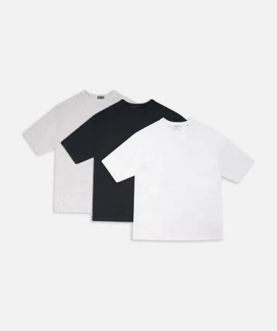 Industrie Australia The Del Sur T-shirt 3 Pack In White Grey Black