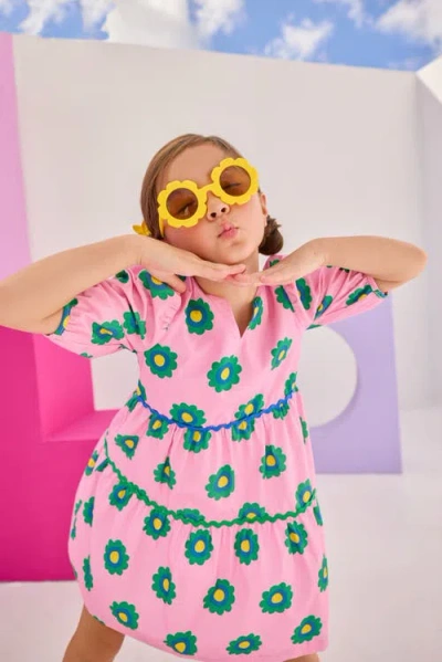 Bisby Kids' Madaket Dress In Poppy Floral Pink