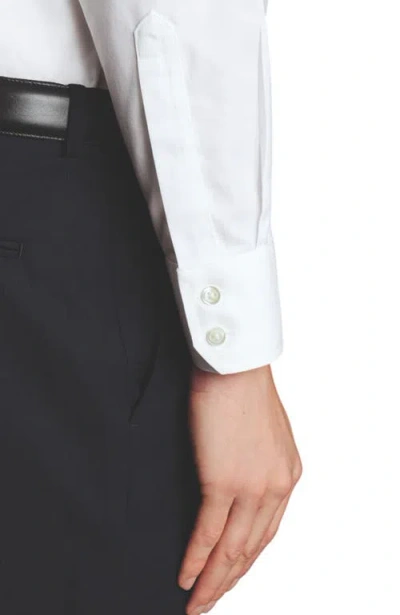 Charles Tyrwhitt Men's Non-iron Clifton Weave Cutaway Slim Fit Shirt Double Cuff In White