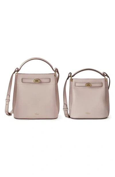 Mulberry Mini Islington Leather Bucket Bag In Blossom Pink