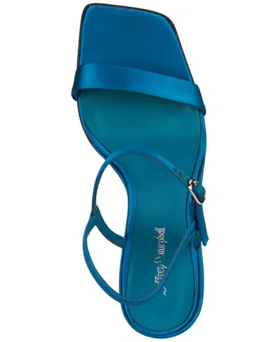Jeffrey Campbell Women's Kassandra Wedge Sandals In Blue Satin