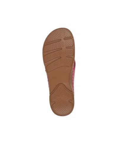 Gc Shoes Women's Amari Flower Thong Flat Sandals In Red