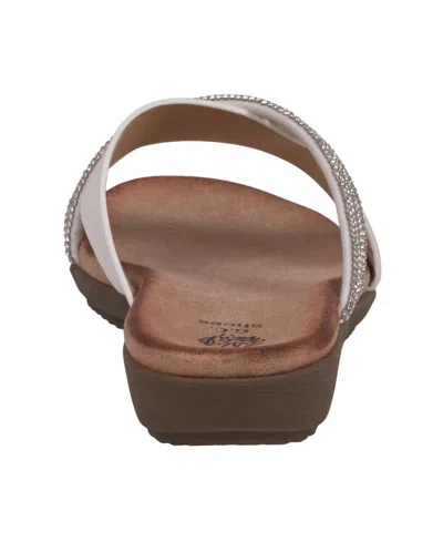 Gc Shoes Women's Iris Embellished Asymmetrical Flat Sandals In White