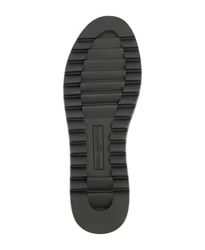 Karl Lagerfeld Leather Low Top Sneaker In Black