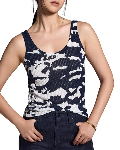 Nic + Zoe Nic+zoe Nightfall Pointelle Sweater Tank In Indigo Multi