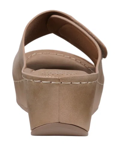 Gc Shoes Women's Annora Embellished Wedge Sandals In Gold