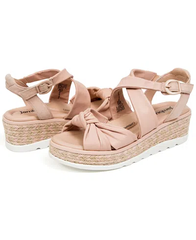 Jambu Women's Diana Casual Almond Toe Sandals In Rose