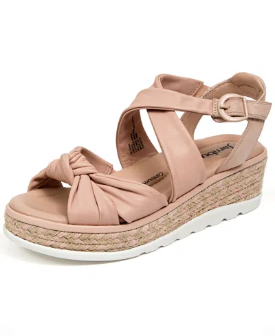 Jambu Women's Diana Casual Almond Toe Sandals In Rose