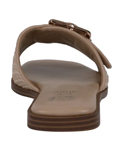 Gc Shoes Women's Indie Woven Buckle Flat Sandals In Natural