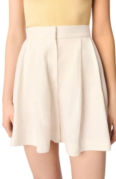 Maje Flowing Shorts In Ecru